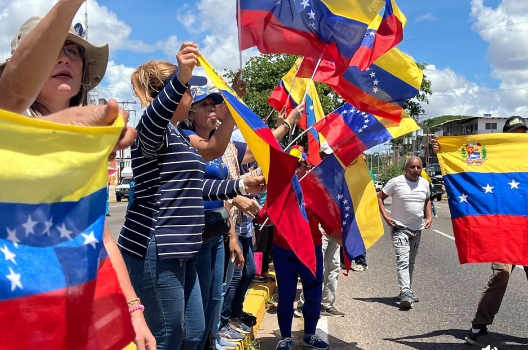 Ciudad Bolívar salió a las calles para exigir el ingreso de María Corina Machado y elecciones libres