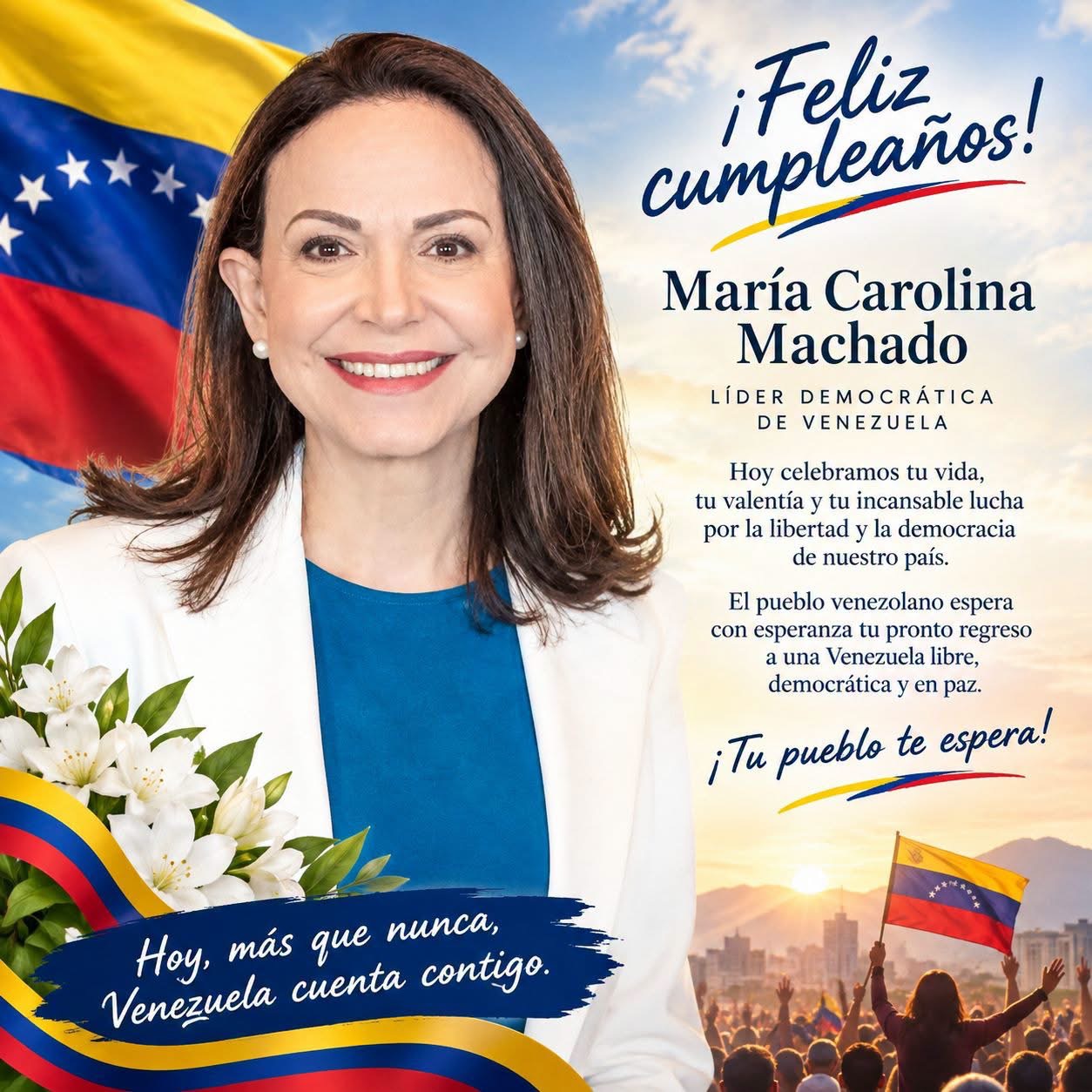 Feliz cumpleaños María Corina